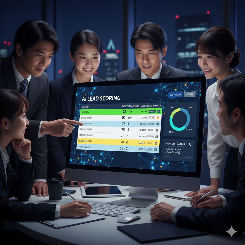 展示会、展示会フォローアップ、AI CRM、